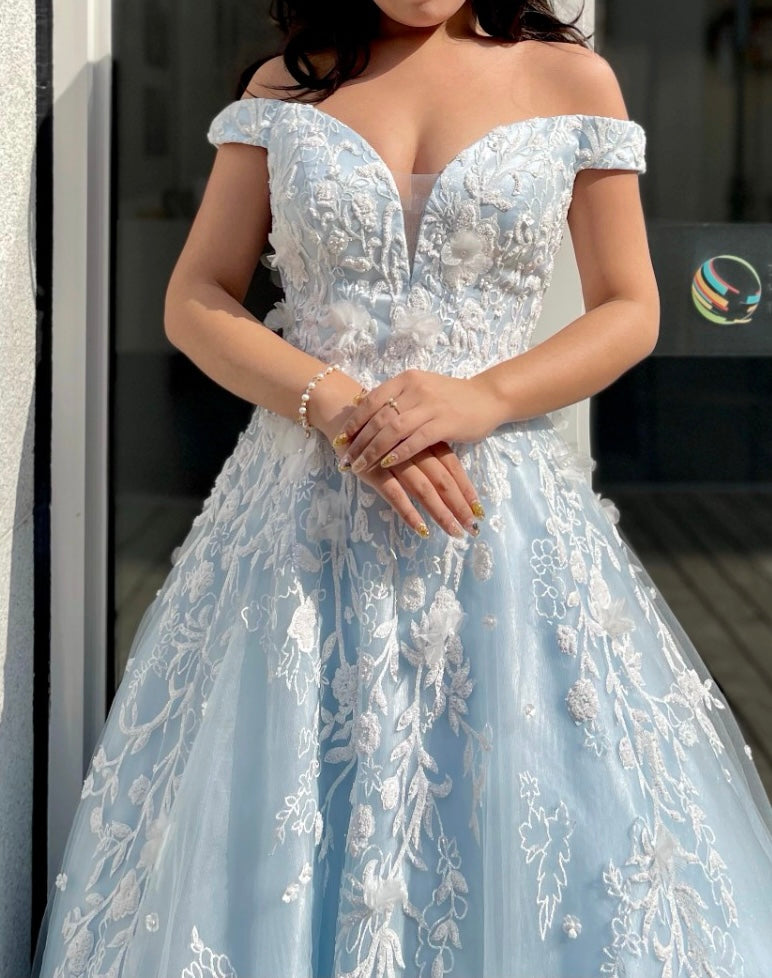 Baby Blue Plus Gown (XL)