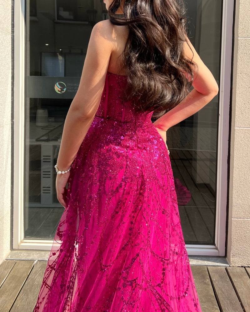 Fuschia Pink Maxi Gown (S)