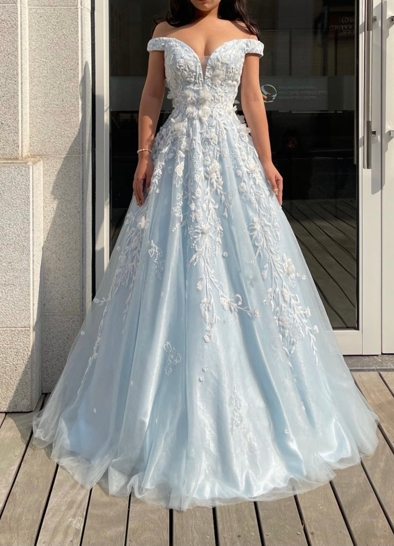 Baby Blue Plus Gown (XL)