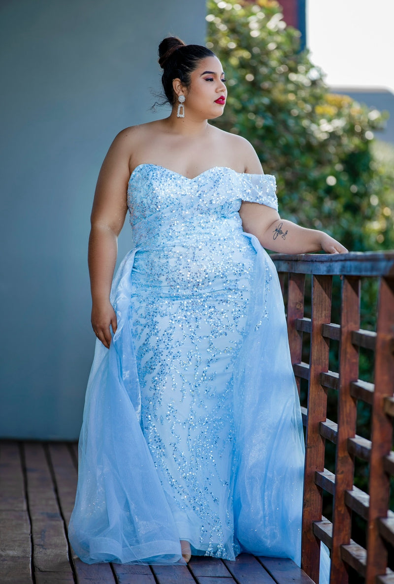 Baby Blue Full Sparkle Maxi Plus (XXL)
