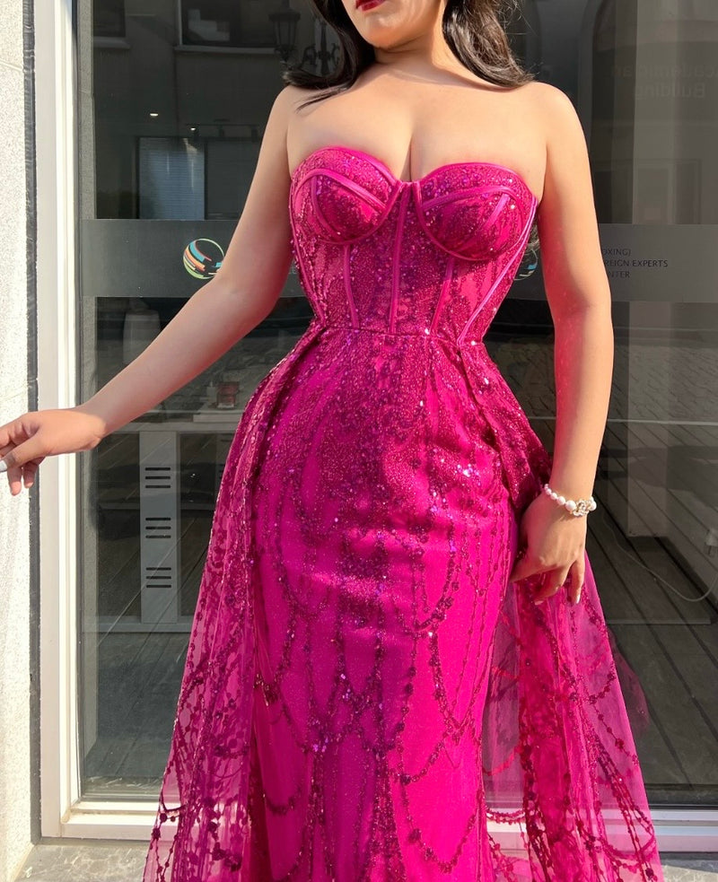 Fuschia Pink Maxi Gown (S)