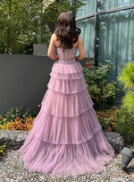 Pink Ruffle Lyla Gown (S)