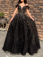 Black Off Shoulder Gown Plus (XXL)