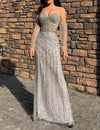 Silver Maxi Glitter Gown (XS)