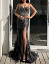 Plus Black Silver Maxi Gown (XXL)