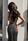 Plus Black Silver Maxi Gown (XXL)