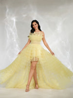 Yellow Sunflower Layered Gown (M)