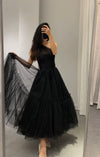 Fancy Tulle One Shoulder Midi (S)