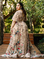 Floral Embroidery Maxi Dress (XL)