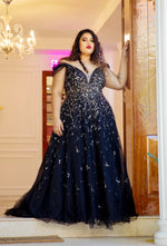 Black Off Shoulder Gown Plus (XXL)