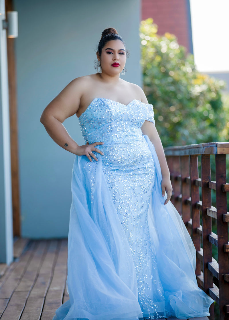 Baby Blue Full Sparkle Maxi Plus (XXL)