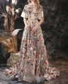 Floral Embroidery Maxi Dress (XL)