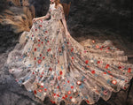 Floral Embroidery Maxi Dress (XL)