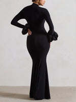 Chique Black High Neck Maxi (L)