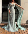 Marine Green Fairy Off Shoulder Maxi (L)