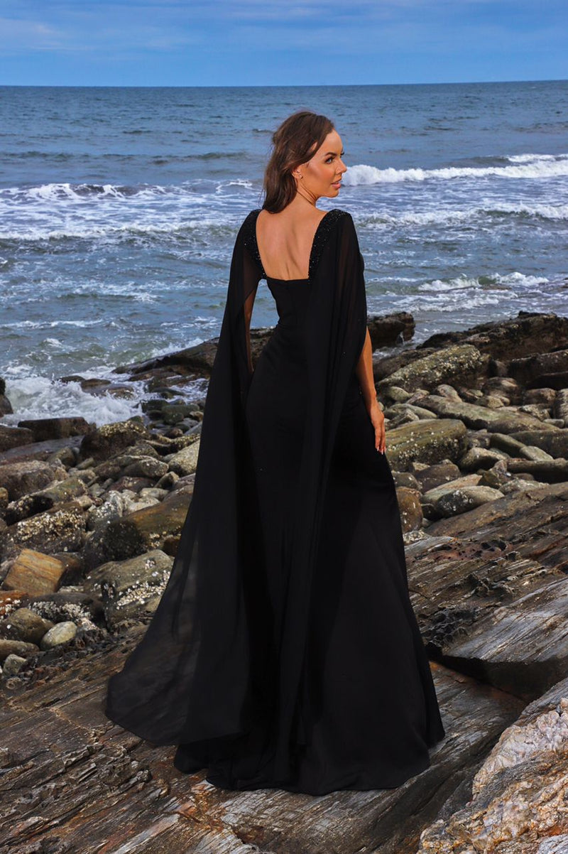 Black Flowy Sleeves Maxi Dress (S) Teu Closet Black Flowy Sleeves Maxi Dress (S) Teu Closet