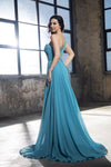 One Shoulder Blue Sparkle Maxi (S)