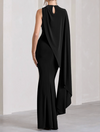 Black Flowy Cape Sleeve Maxi (XS)