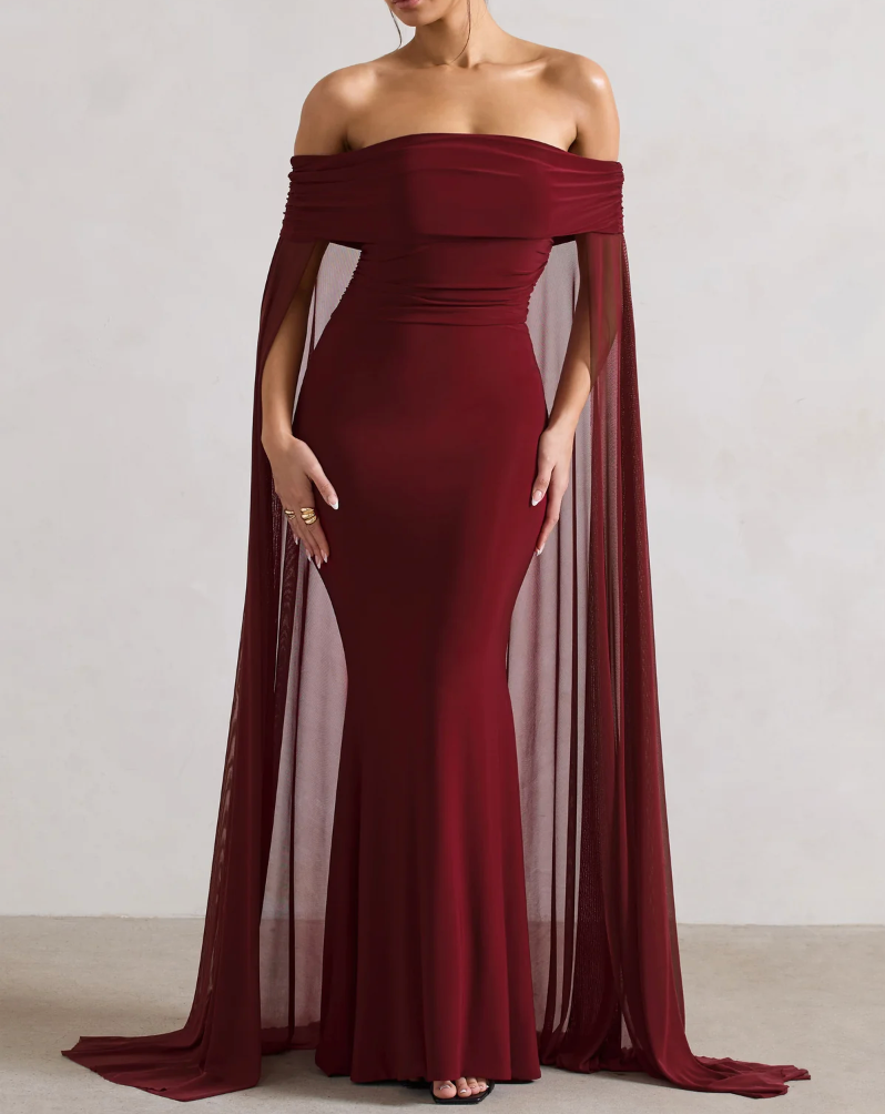 Luscious Berry Maxi with Cape (XS)