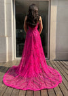 Fuschia Pink Maxi Gown (S)