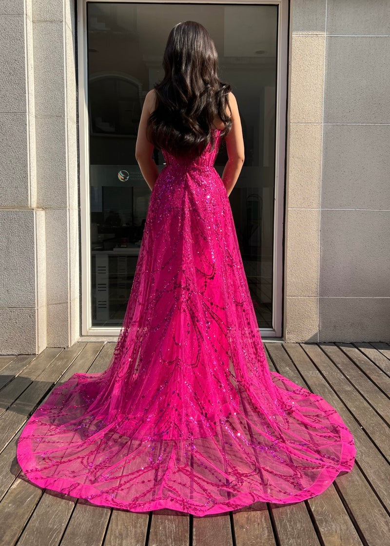 Fuschia Pink Maxi Gown (S)