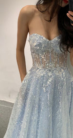 Blue Glitz Gown (S)