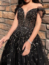 Black Off Shoulder Gown Plus (XXL)