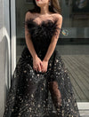 Plus Black Feather Lux Gown (XL)