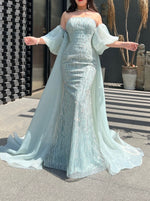 Mint Green Puff Sleeve Maxi (XS)