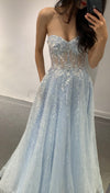 Blue Glitz Gown (S)