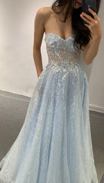 Blue Glitz Gown (S)