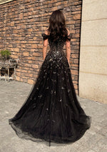 Black Off Shoulder Gown Plus (XXL)