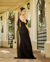 Fancy Embroidered Black Gown (XS)