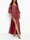 Vestido Puff Sleeve Sparkle (M)