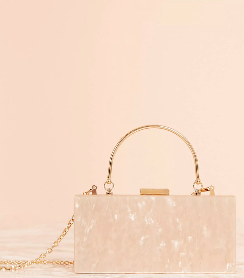 Copper Marble Box Clutch