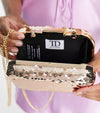 Bronze Sequin Clutch Bag