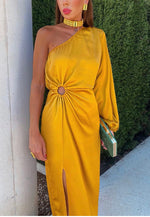 Vestido One Shoulder Mustard (S/M)