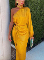 Vestido One Shoulder Mustard (S/M)