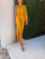 Vestido One Shoulder Mustard (S/M)
