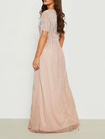 Plus Sequin Fringe Maxi Dress (XL)