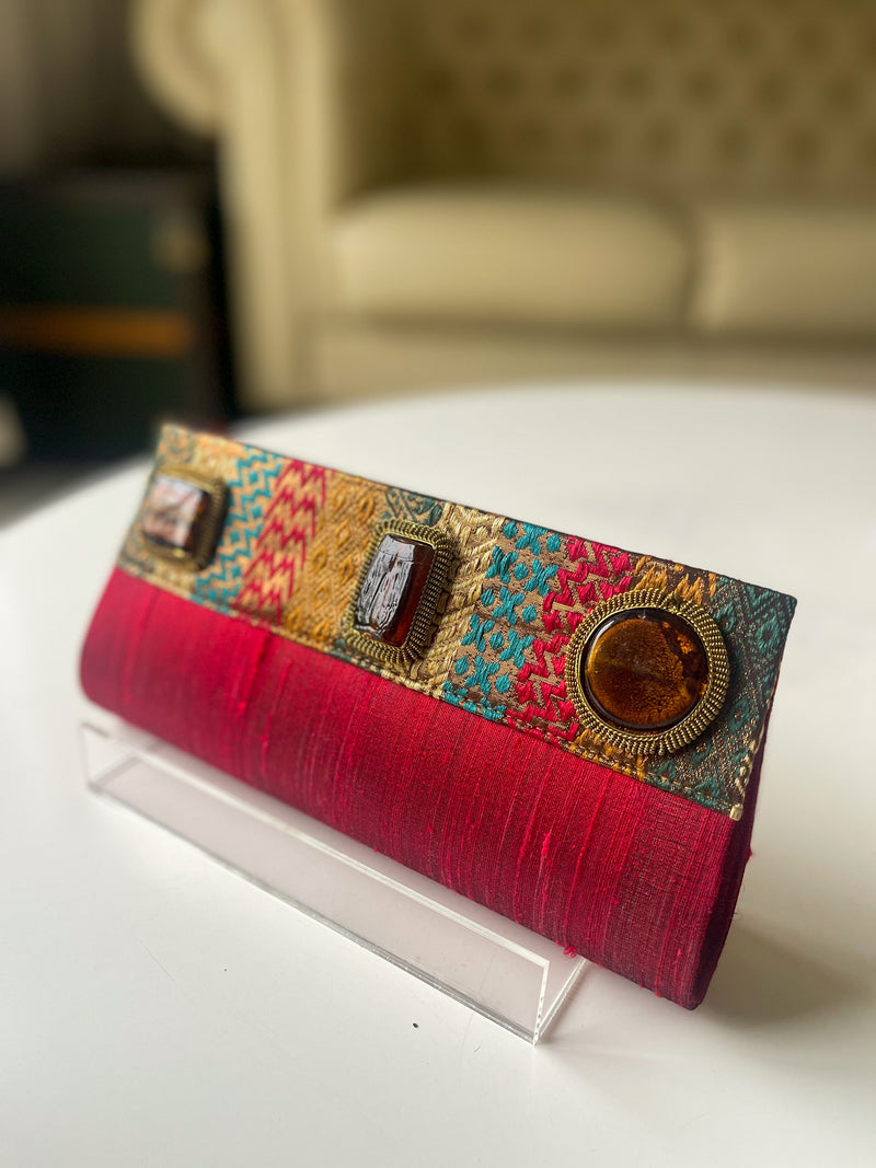 Vintage Red Clutch