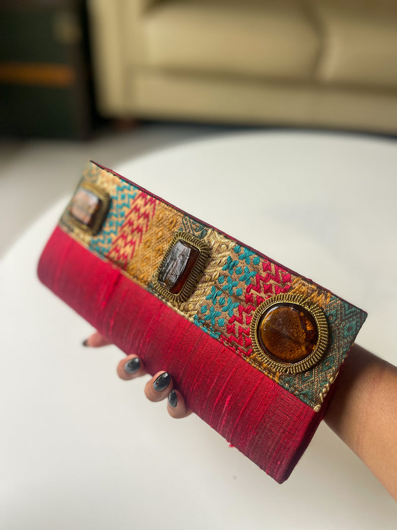 Vintage Red Clutch