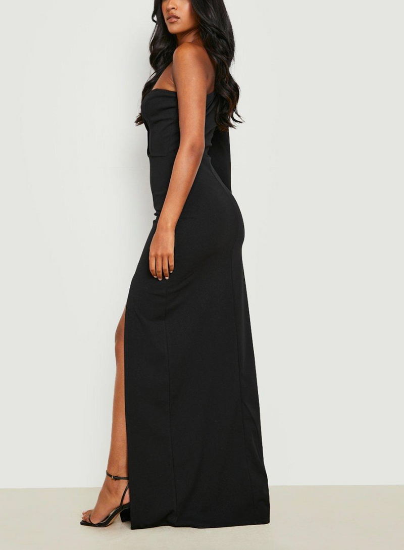 Black Cape Maxi Dress (S)