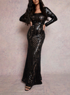 Sequin Mermaid Black Dress (S)