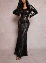Sequin Mermaid Black Dress (S)