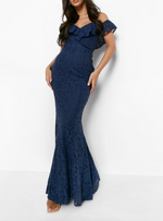 Lace Sweetheart Maxi Blue (S)