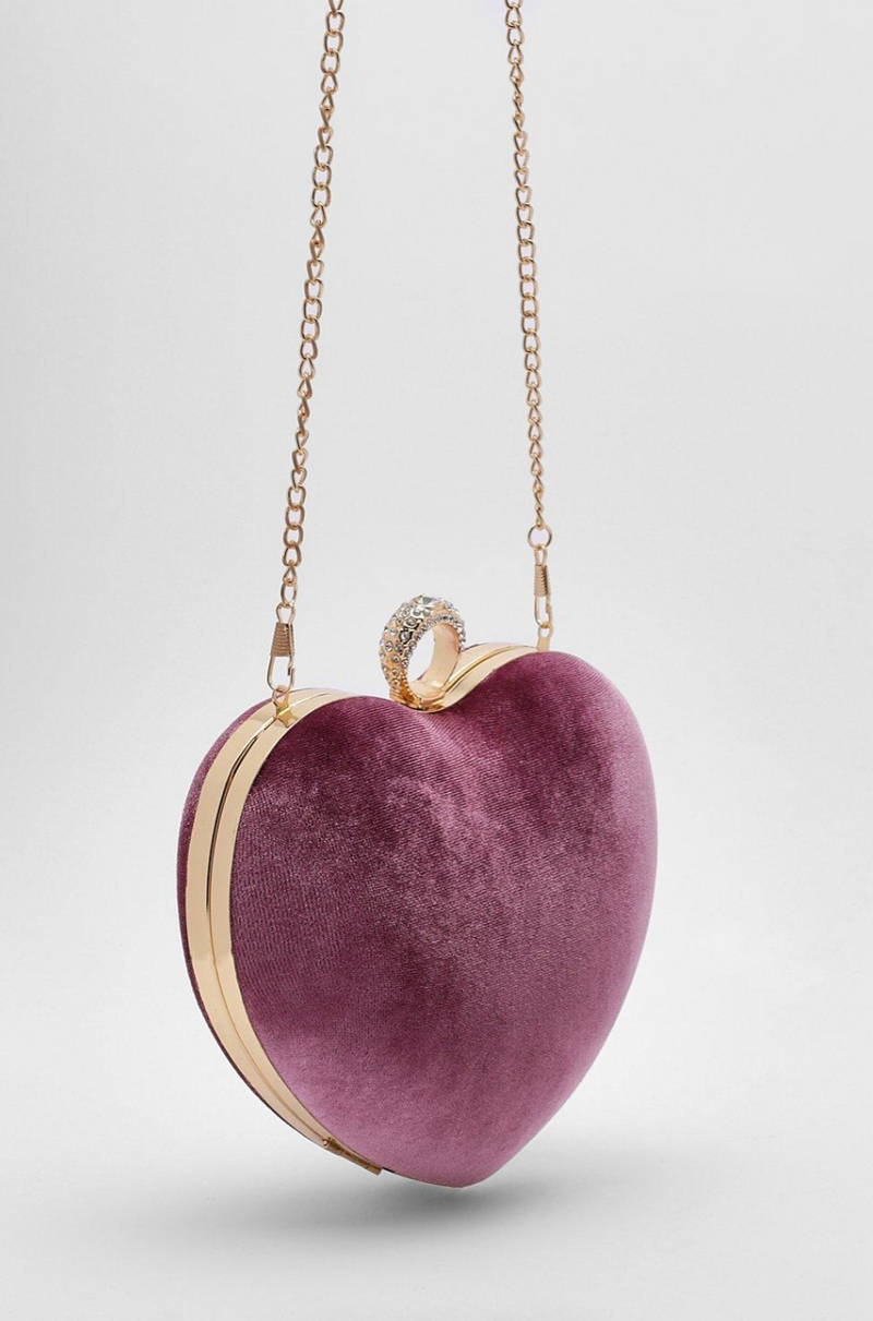 Pink Heart Clutch