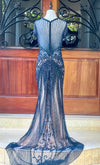 Dark Blue Sparkles Maxi Gown (XL)