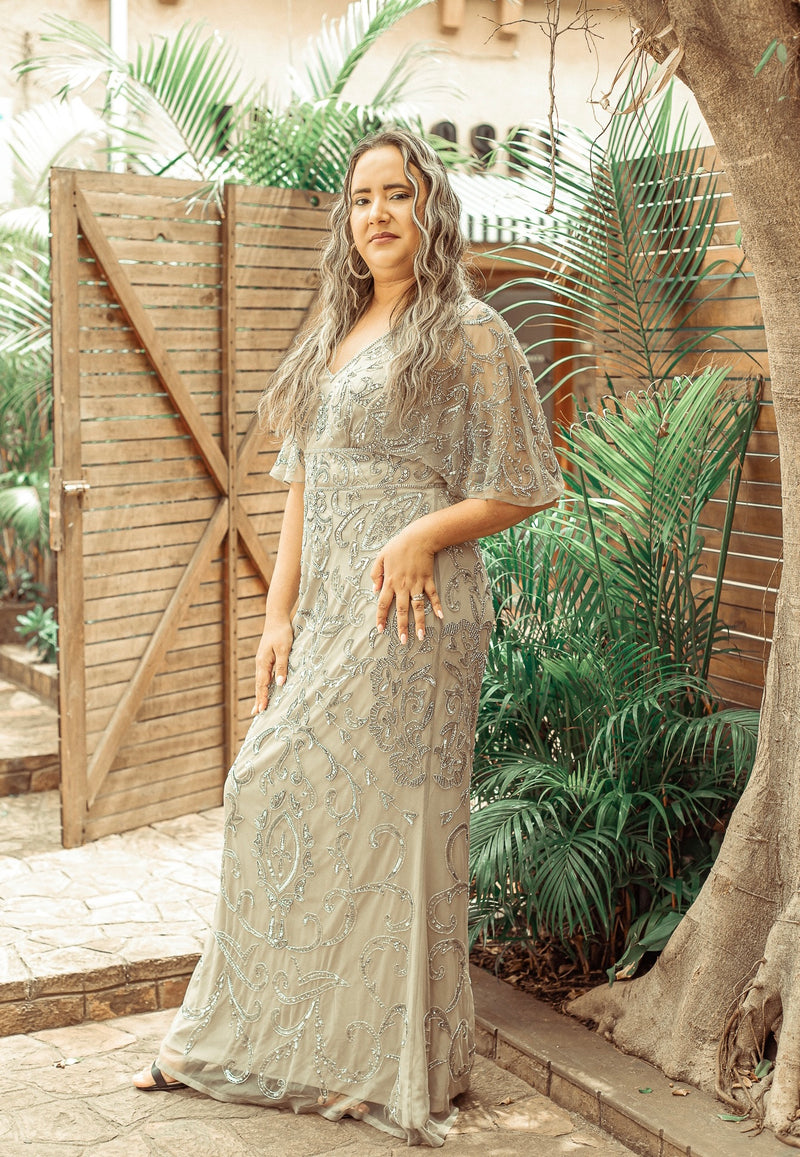 Chique Embroidery Grey Maxi (L)