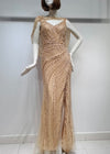 Sparkle Chique Maxi Gown in Gold (L)